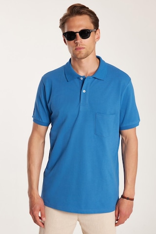 Tudors Erkek Regular Fit Klasik Kesim %100 Pamuk Düz Pike İndigo Polo Yaka Tişört-33313 Indigo