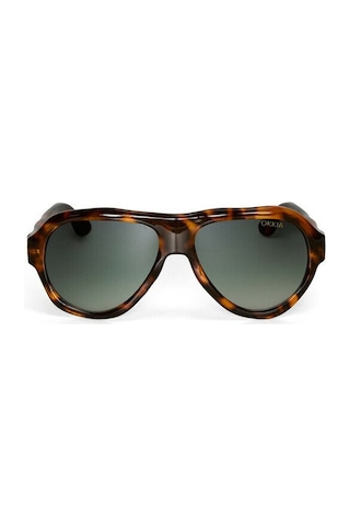 Seletti X Okkia Florida Yeşil Gradyan Güneş Gözlüğü Kahverengi - Leopar