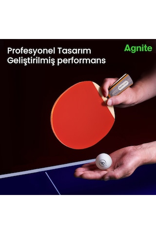 Agnıte Masa Tenisi Raketi Kalem Tutuş Profesyonel Kontrol Karışık Renk