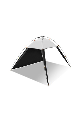 Lemestar Üç Açık Yanlıklı Hava Akışlı Erkek Bayan Geniş Görünümli Park Plaj Kamp Balıkçılık Gölge Çadırı Siyah Gri Gri - Siyah