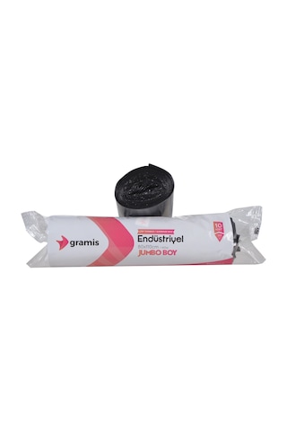 Gramis Endüstriyel Jumbo Boy Rulo Çöp Poşeti Siyah 80 x 110 CM 20 x 400 G