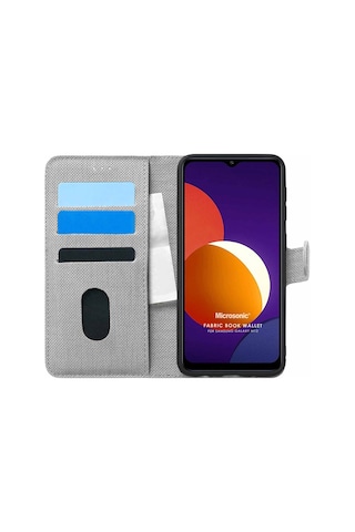 Microsonic Samsung Uyumlu Galaxy M12 Kılıf Fabric Book Wallet