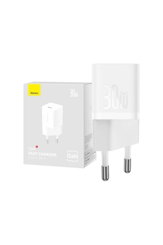 Baseus Gan5 Mini 30w Adaptör-beyaz