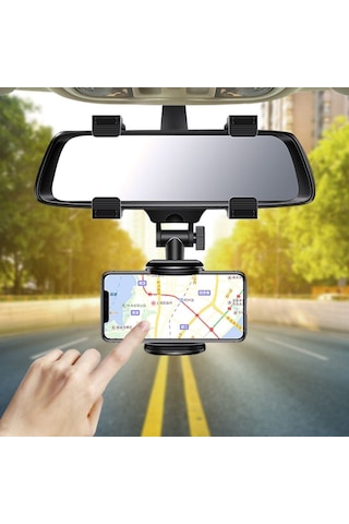 Buffer Araç İçi Dikiz Aynaya Takılan Telefon Tutucu