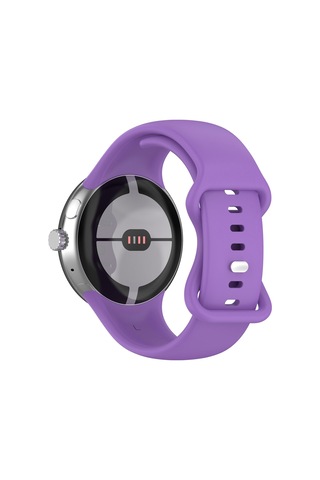 Caseonn Google Pixel Watch 4 45mm Kordon Esnek Spor Silikon Kayış Lila