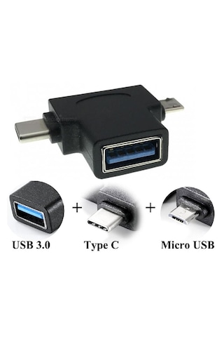 Usb 3.0 To Type C Micro Usb 3.1 Data Şarj Çevirici Adaptör