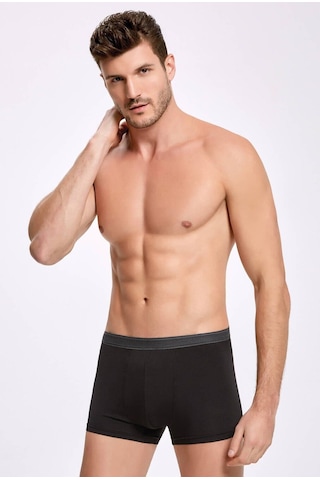 İlke İç Giyim Modal Likralı Erkek Boxer 10 Adet Füme