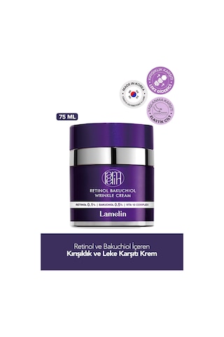Lamelin Retinol ve Bakuchiol İçeren ve Leke Krem Lamelin Retinol Bakuchiol Cream 75 ML