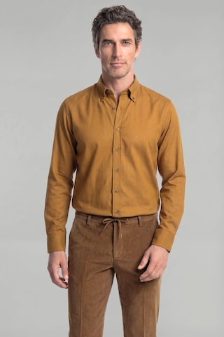 Bisse Casuel Regular Fit Spor Pamuk Hardal Erkek Gömlek Gmgbr2023001 D19 Hardal