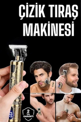 Diyar-ı Fırsat Tıraş Makinesi Şarjlı Profesyonel Saç Kesme Makinesi Gold Çizik Tıraş