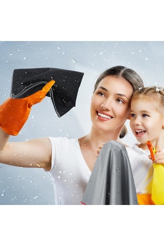 Besthome1 6 Adet Mikrofiber Temizlik Havlusu, Kömür-slate Renk, Kir Ve Iz İzlemeden Cam Temizliği Gri - Siyah