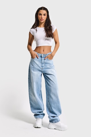 it's basic Kadın Ice Kot Rengi Cindy 4s6-3 Skater Fit Bol Kesim %100 Koton Denim Jean