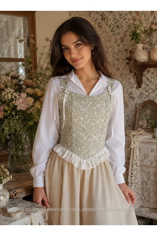 L'aura Corset Çağla Rengi Bayan Korse Büstiyer