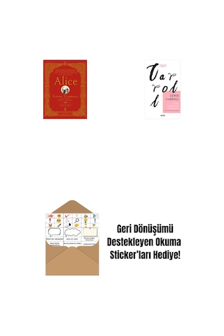 Alice Ciltli + Alice Harikalar Diyarında + Okuma Sticker'ları