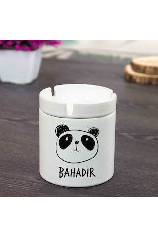 İsme Özel Seramik Küllük - Panda