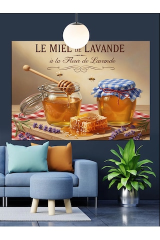 Bal Kavanozları Dekoratif Kanvas - Mdf Ahşap Tablo