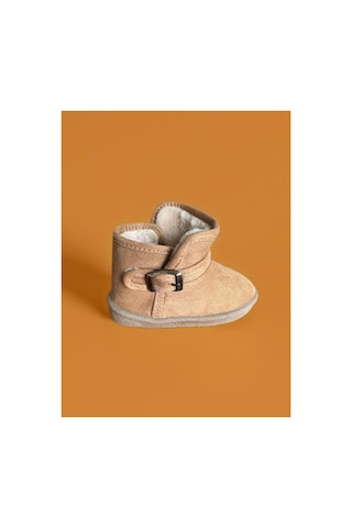 Gezer Unisex Çocuk Kışlık Rahat Taban Ev Bahçe Panduf Camel