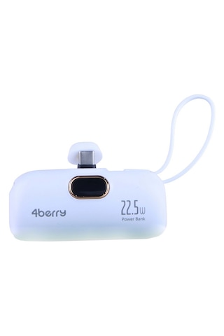 Dx269b Beyaz Powerbank 5.000 Mah, 22.5 W Type-c Hızlı Şarj