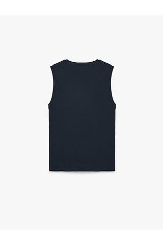 Koton Regular Fit Kolsuz Bisiklet Yaka Triko Bluz Lacivert 7wak30029ht