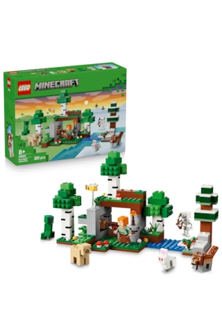 LEGO® Minecraft® İlk Gece Macerası 21593 - 8 Yaş ve Üzeri Çocuklar için 7 Figür İçeren Yaratıcı Oyuncak Yapım Seti (301 Parça)