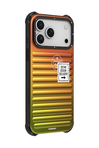 Apple Uyumlu iPhone 17 Pro Max Kılıf Youngkit The Secret Color Serisi Kapak Turuncu