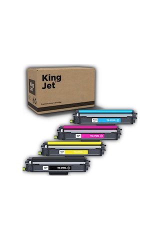 Kingjet Brother Uyumlu Mfc L3720 Yüksek Kapasiteli 4 Renk Takım Uyumlu Toner Çipli Tn279xl