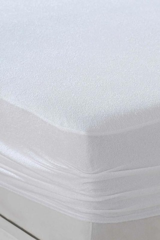 Mycey Fitted 200x200 Cm Sıvı Geçirmez Çift Kişilik Alezi Micro Kumaş Beyaz