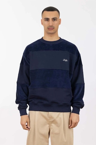 American Rag Cie Drôle Nakışlı Relaxed Fit Pamuklu French Terry Sweatshirt Lacivert