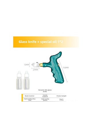 Symbee El Tutulu Seramik Ve Cam Kesici Aleti - Tam Zirve Takımı: El Kolu + İki Yağ Kabı + 149 Cam Ve 13 Seramik Kesici Uçları İle Hassas Kesim
