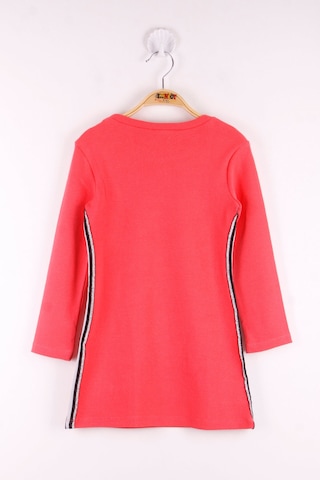 Toontoy Kız Çocuk 2 Yandan Şeritli Elbise Nar Çiçeği