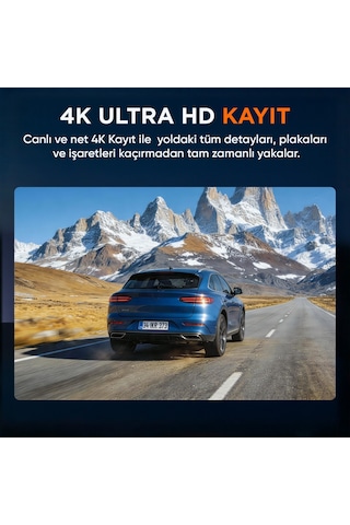 Kawa Mini 7 Pro 4k Ultra Hd Hdr Wi-fi 6 Gps'li Mini Araç Kamerası