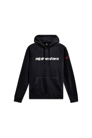 Alpinestars Linear Wordmark V3 Hoodie Kapüşonlu Sweatshirt Siyah Beyaz Çok Renkli
