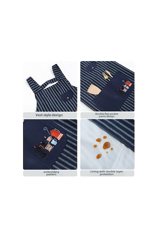 Moveevo Koton Erkek Kadın Unisex Fırça Çizim Desenli Mutfak Apron: Lehim, Boyama, Temizlik İçin Dayanıklı Koruyucu Apron Bordo Diğer