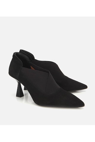 Hotiç Kadın Süet Deri Streç Detaylı İnce Topuklu Stiletto 01ayh315480a100 01ayh315480a100 Siyah