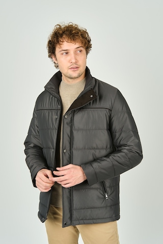 Daynax Erkek İçi Kürklü Dik Yaka Çıtçıt Ve Fermuar Kapamalı Mont Kaban 5300 Füme Füme