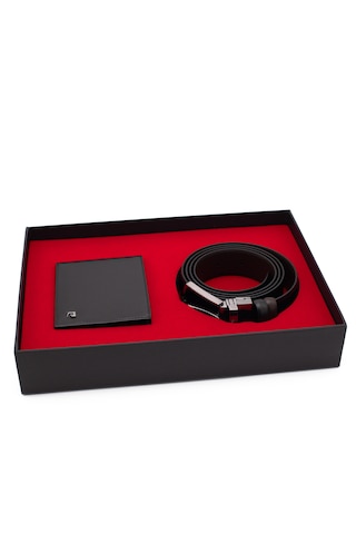 Pierre Cardin Çift Yönlü Deri Kemer & Cüzdan İkili Set Pccift01sk-2060a55 Siyah