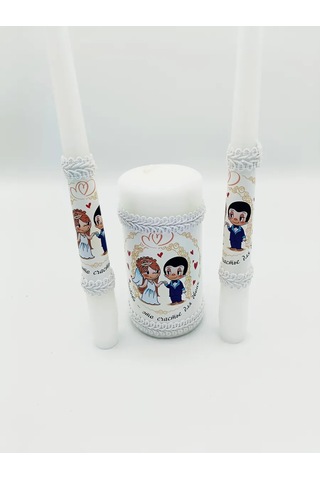 Volsebnyj Suvenir 3 Adet Düğün Mumu 409749303 Beyaz