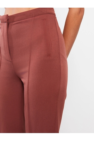 LC Waikiki Lcwaıkıkı Classic Bordo Kadın Standart Fit Düz Pantolon Bordeaux