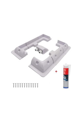 2K Abs Solar Güneş Paneli Montaj Braket Seti 7 Parça + Würth Silikon