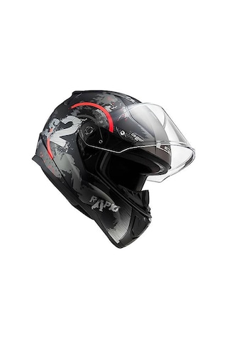 Ls2 Rapıd 2 Cırcle Mat Tıtanıum-turuncu Kask Gri