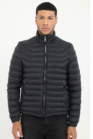 Dufy Siyah Kapitone Slim Fit Erkek Mont -25288 Siyah