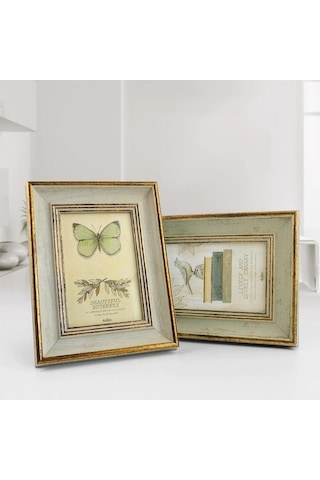 Novahub Beyaz Ahşap Resim Çerçevesi - Vintage Portre Fotoğraf Çerçeveleri - 8 İnç Evlilik Yıldönümü Retro Manzara Posteri