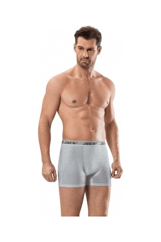 Erkek Gri Boxer 3'Lü Paket 156 Jiber 156