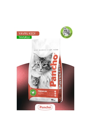Pancho Tavuklu Yavru Kedi Maması 15 KG