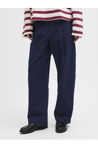 Jack & Jones Kadin Pileli Barrel Fit Kesim Pantolo - Maddy - 12282465 Maritime Blue