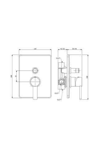 Bocchi Canyon 1014 0041 Ankastre Banyo Bataryası Krom