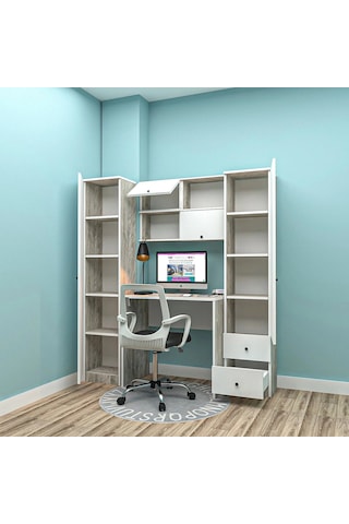 Modern Çalışma Masası Mdf Antrasit