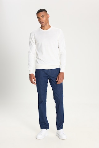 Erkek K.mavı Slim Fit Dar Kesim 5 Cep Magic Esnek Denim Jean Kot Pantolon K.Mavi