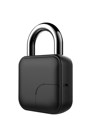 Hallow Akıllı Asma Kilit Parmak İzi Ve App Kilit Açma 300 Mah Siyah