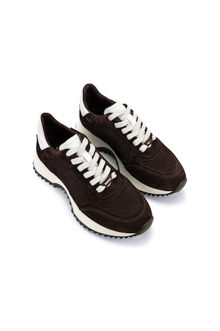 Tamer Tanca Kadın Hakiki Deri Kahverengi Süet Sneakers & Spor Ayakkabı 154 7161 Bn Ayk Y26 Kahve Suet
